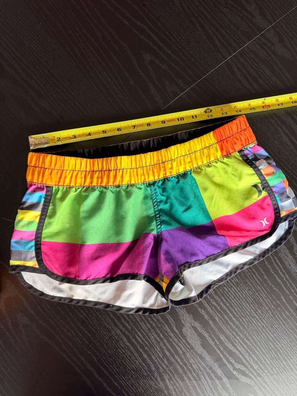 Hurley Women's Multicolor Colorblock Athletic Pull-On Board Shorts Size Small - Picture 7 of 7